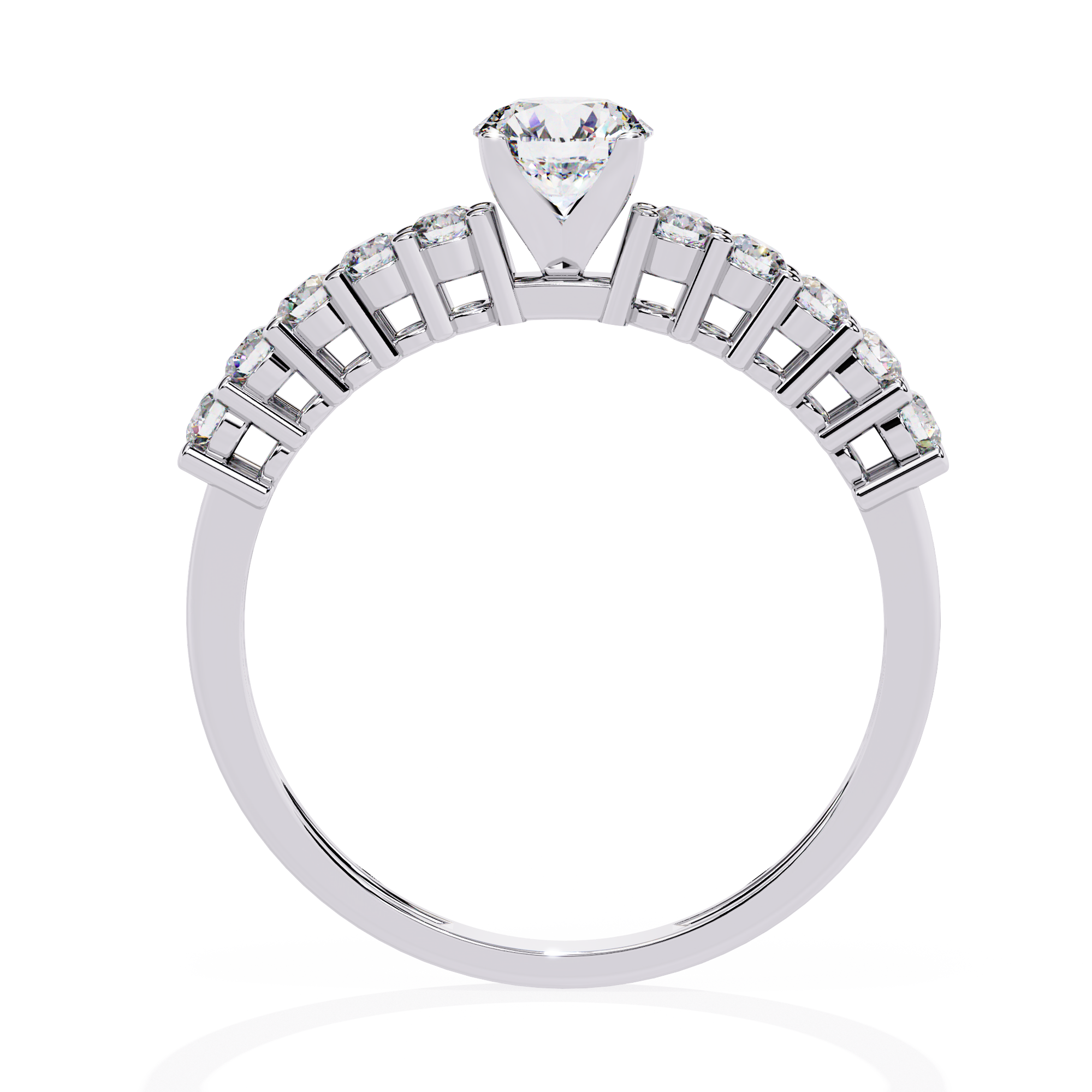 Solitairekart-0.67 CT Lab Grown Diamond Brilliant Round Solitaire Ring